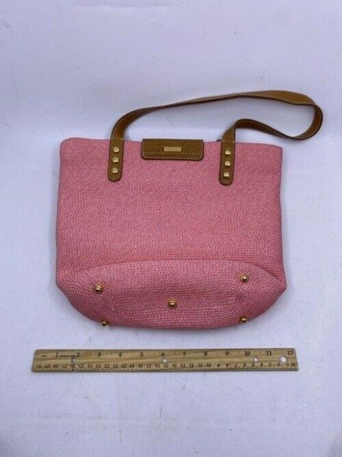 Eric Javits Shopper Pinkgreen Weave Shoulder Bag