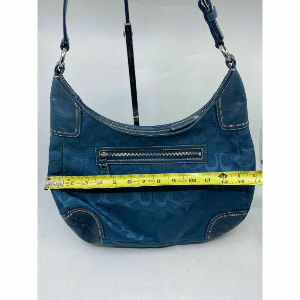 COACH Medium/Large Jacquard Fabric Signature Blue Tote Bag