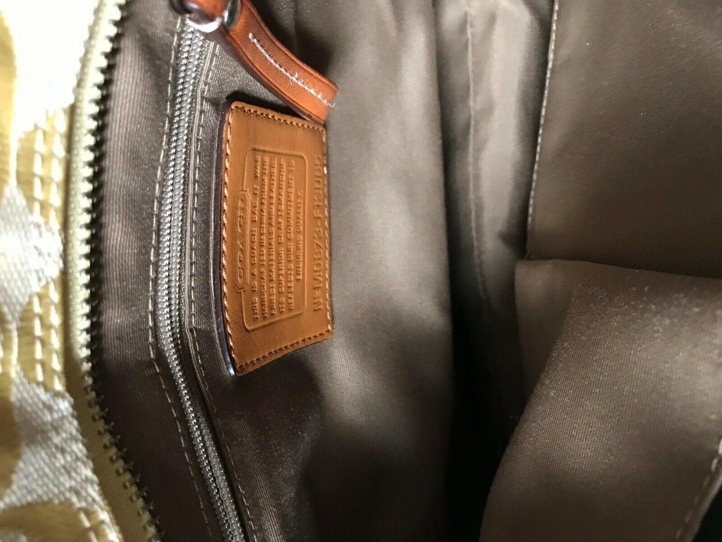 Coach Brown/Cream Shoulder Bag