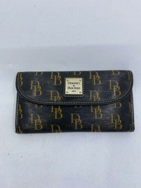 dooney and bourke and wallet black yellow cross body bag