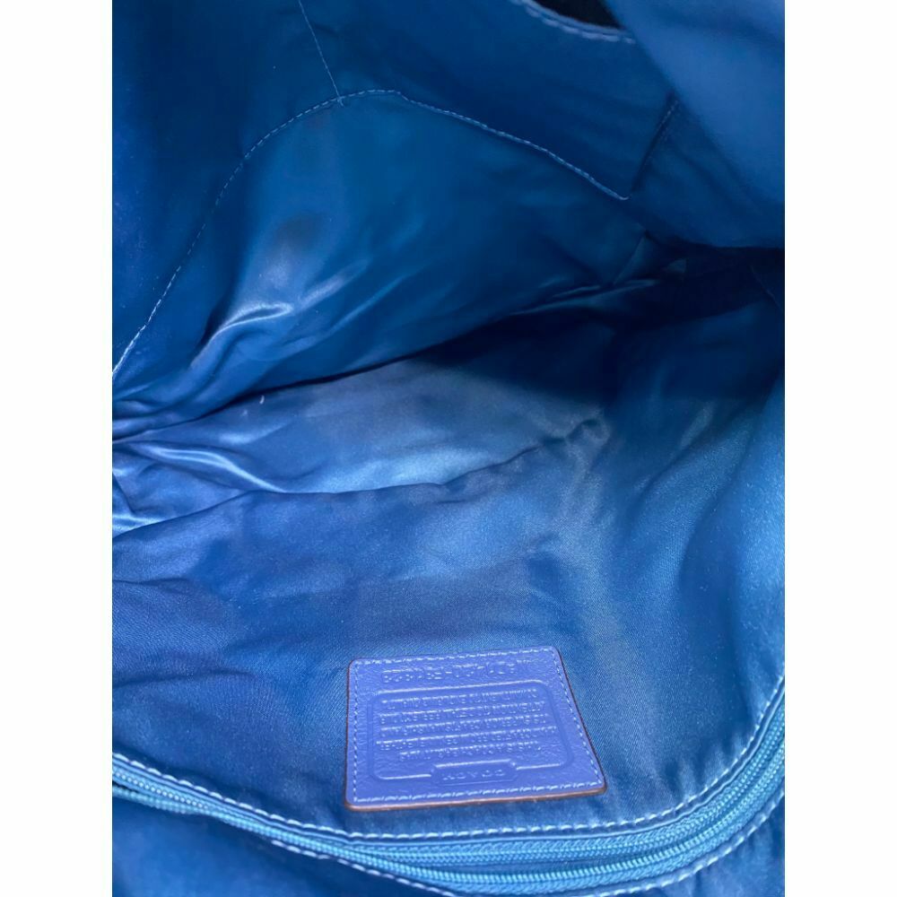 COACH XL Leather Blue Shoulder Bag Very Good Condition