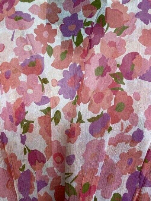 nicole miller multicolor new ls floral msrp sample small blouse