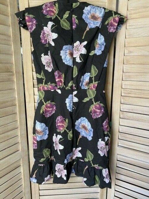 Nicole Miller Black Purple Blue Msrp Short Casual Dress