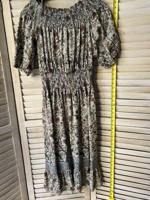 Nicole Miller Multicolor New Floral Smocking Msrp Mid Length Short Casual Dress