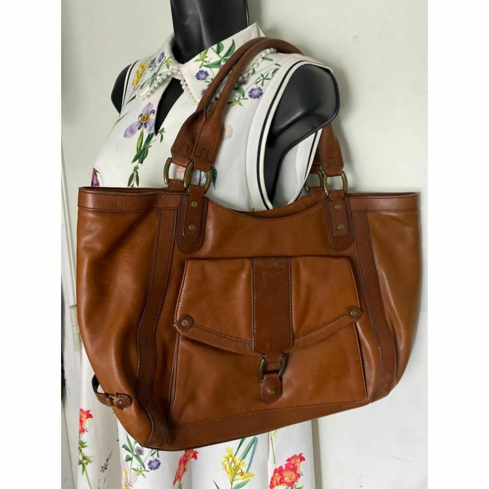 COLE HAAN Brown Large Leather Tote/ Shoulder Bag