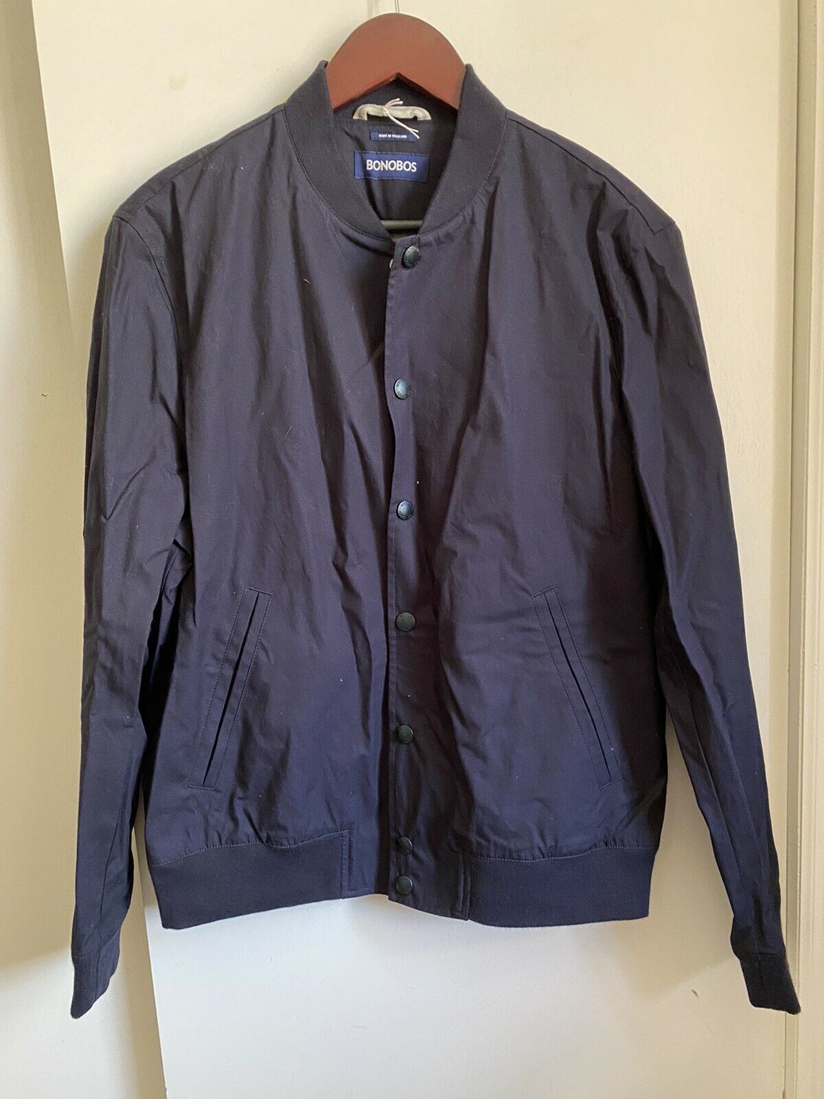 NWT! BONOBOS Navy Boulevard Bomber Jacket sz Medium