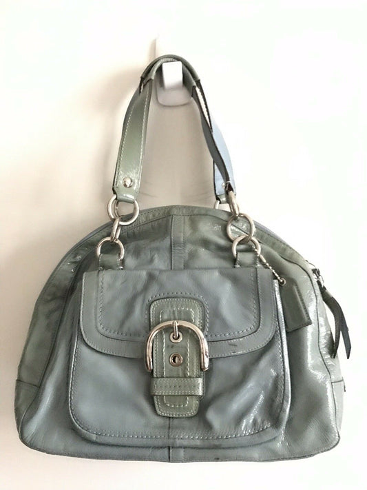 COACH Blue Patent Tote Bag