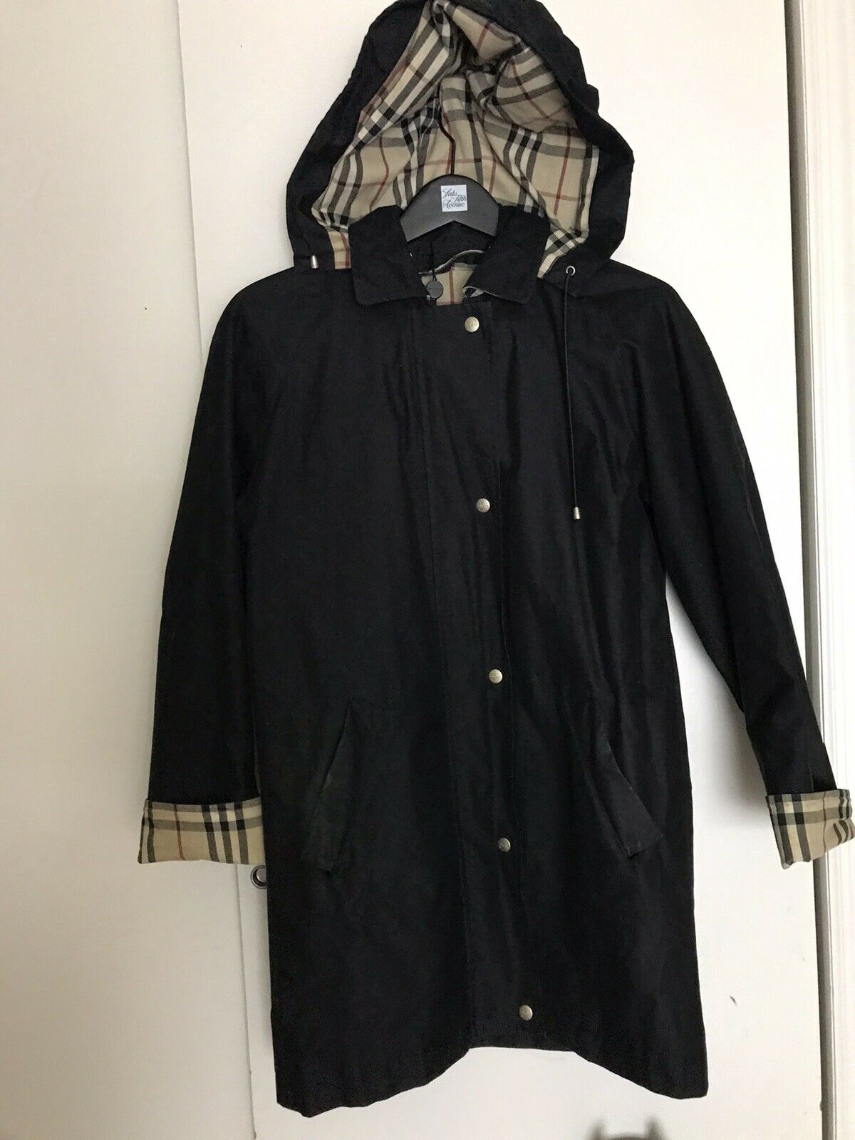 BURBERRY Black Wind Breaker Trench Coat size 2