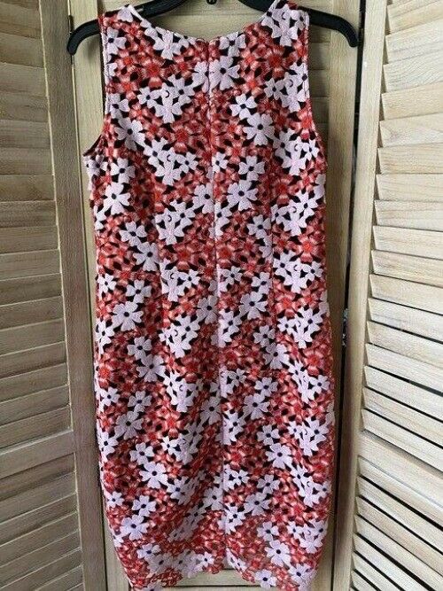 Nicole Miller multicolor new laser cut on black contrast msrp short formal dress