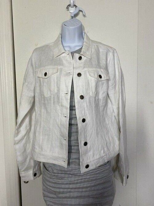 nicole miller white new linen msrp