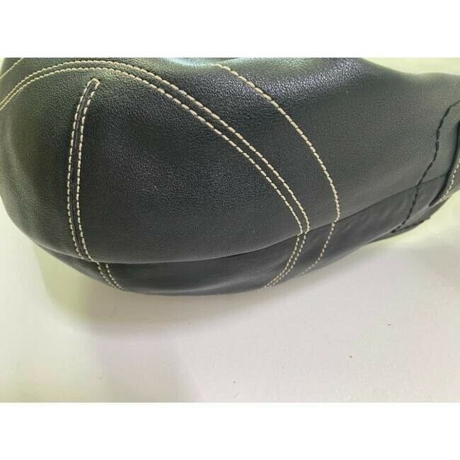 Coach Large Black Leather Hobo Bag