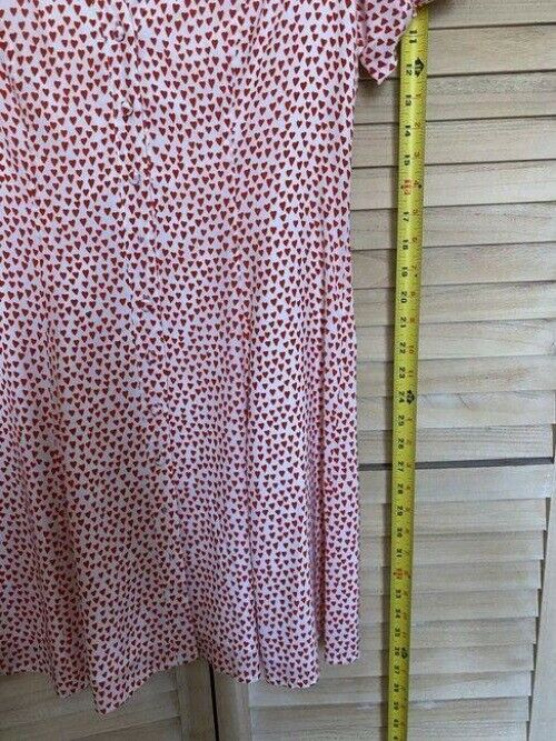 milly red white new heart printed msrp short formal dress