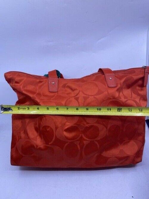 coach w w detachable specialty tie accent coral shoulder bag