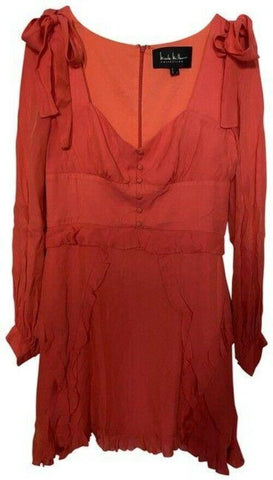 nicole miller coral new scoop neck msrp short casual dress