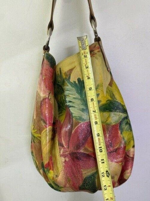 maurizio taiuti yellow green tan shoulder bag