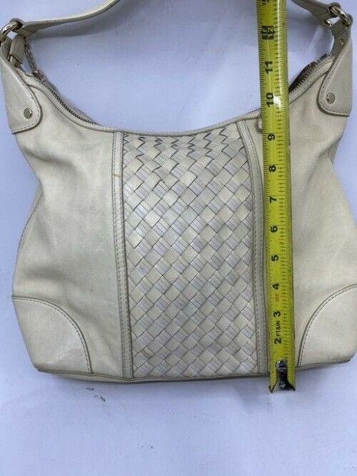 cole haan xl cream leather shoulder bag
