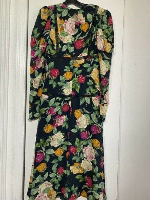 nicole miller black green pink new msrp long formal dress