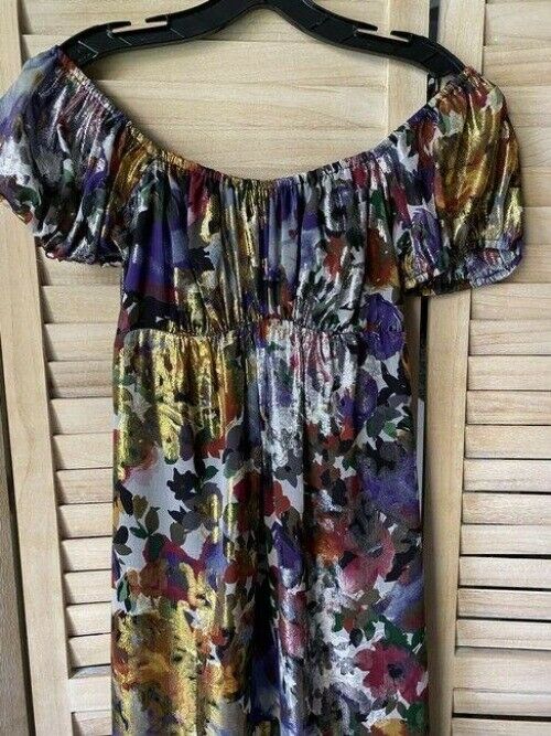 nicole miller multicolor floral msrp long casual maxi dress
