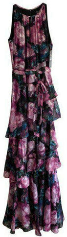 elie tahari multi color long msrp formal dress