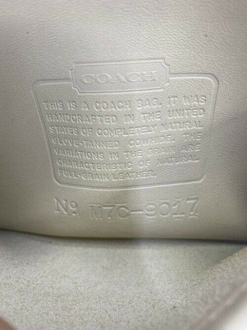 coach vintage small beige leather cross body bag