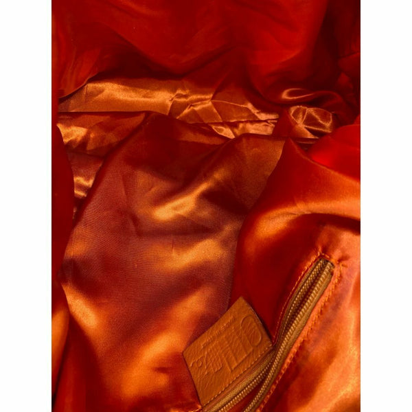 OTTImia Orange Leather Shoulder Bag