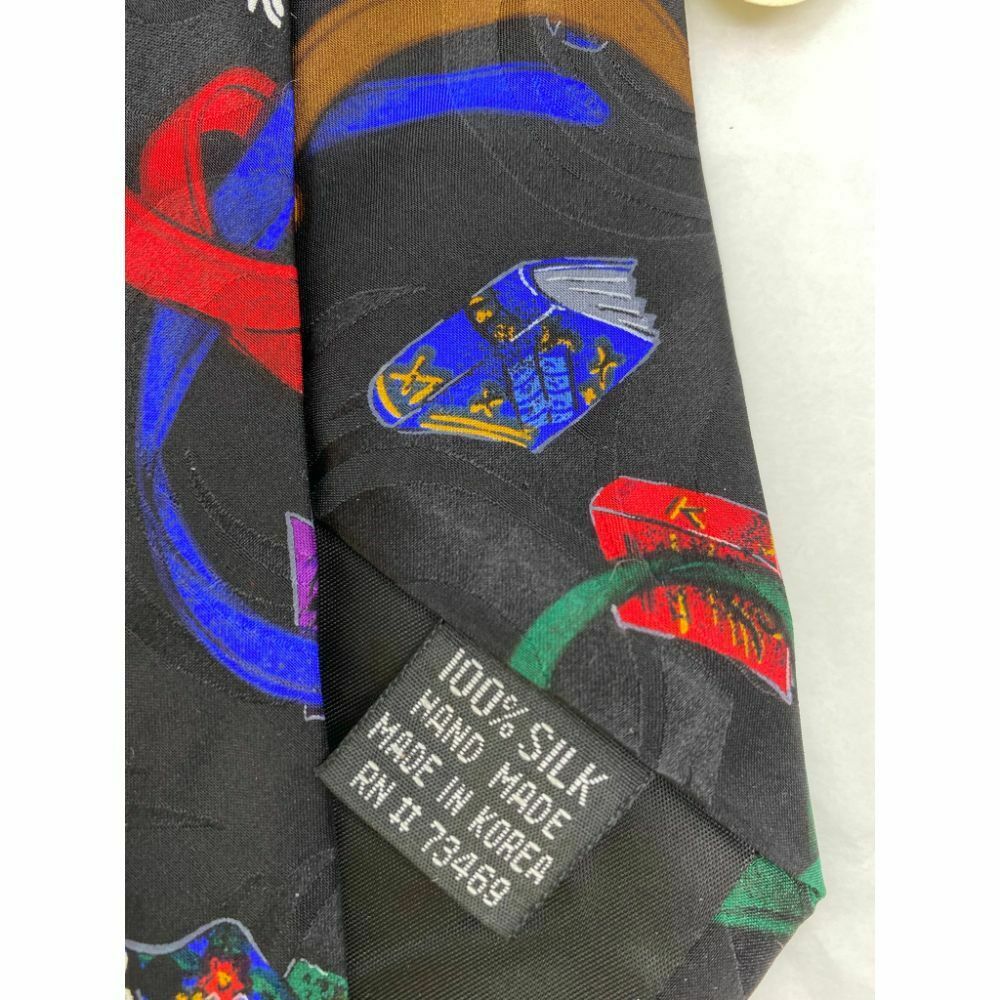New! MICKEY MOUSE Disney Neck Tie Blue Green 100% Silk Handmade