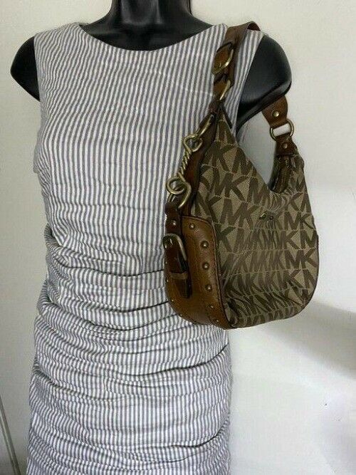 michael kors small handbag msrp beige brown hobo bag