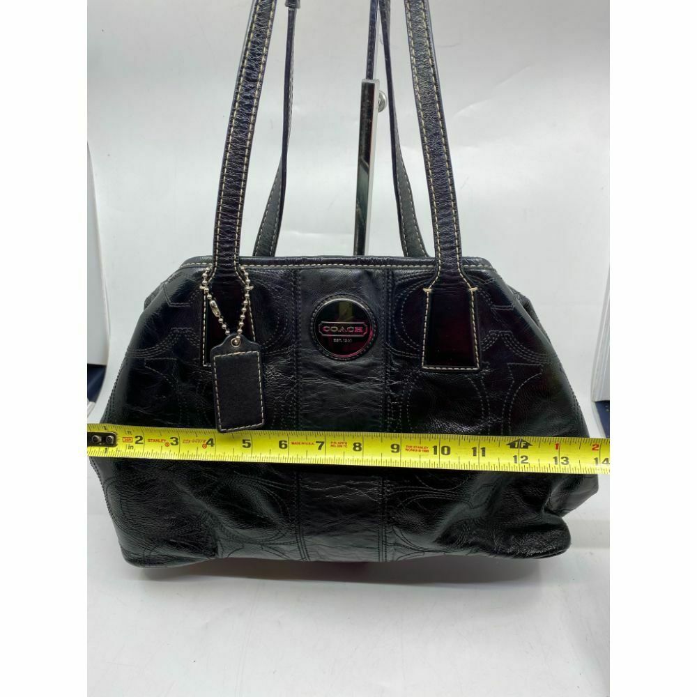 COACH Large Patent Leather Black Shoulder Bag