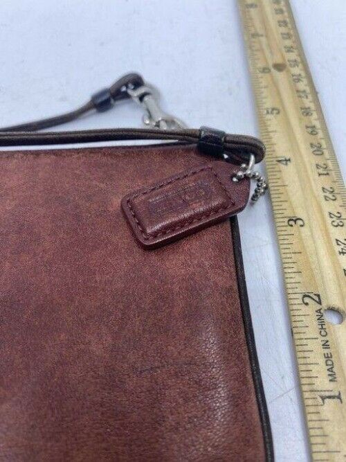 Coach Vintage Brown Leather Wristlet