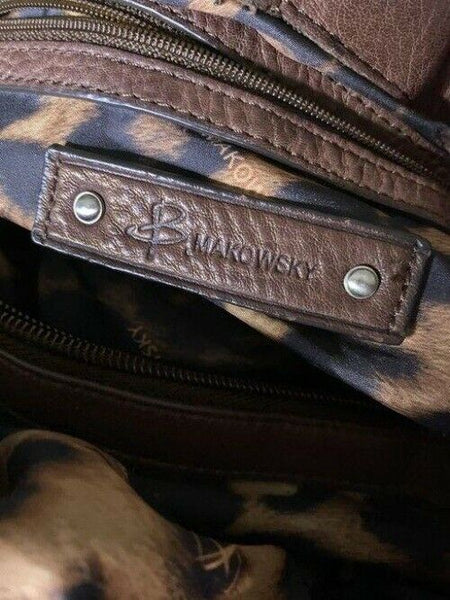 B Makowsky Msrp Brown Leather Shoulder Bag