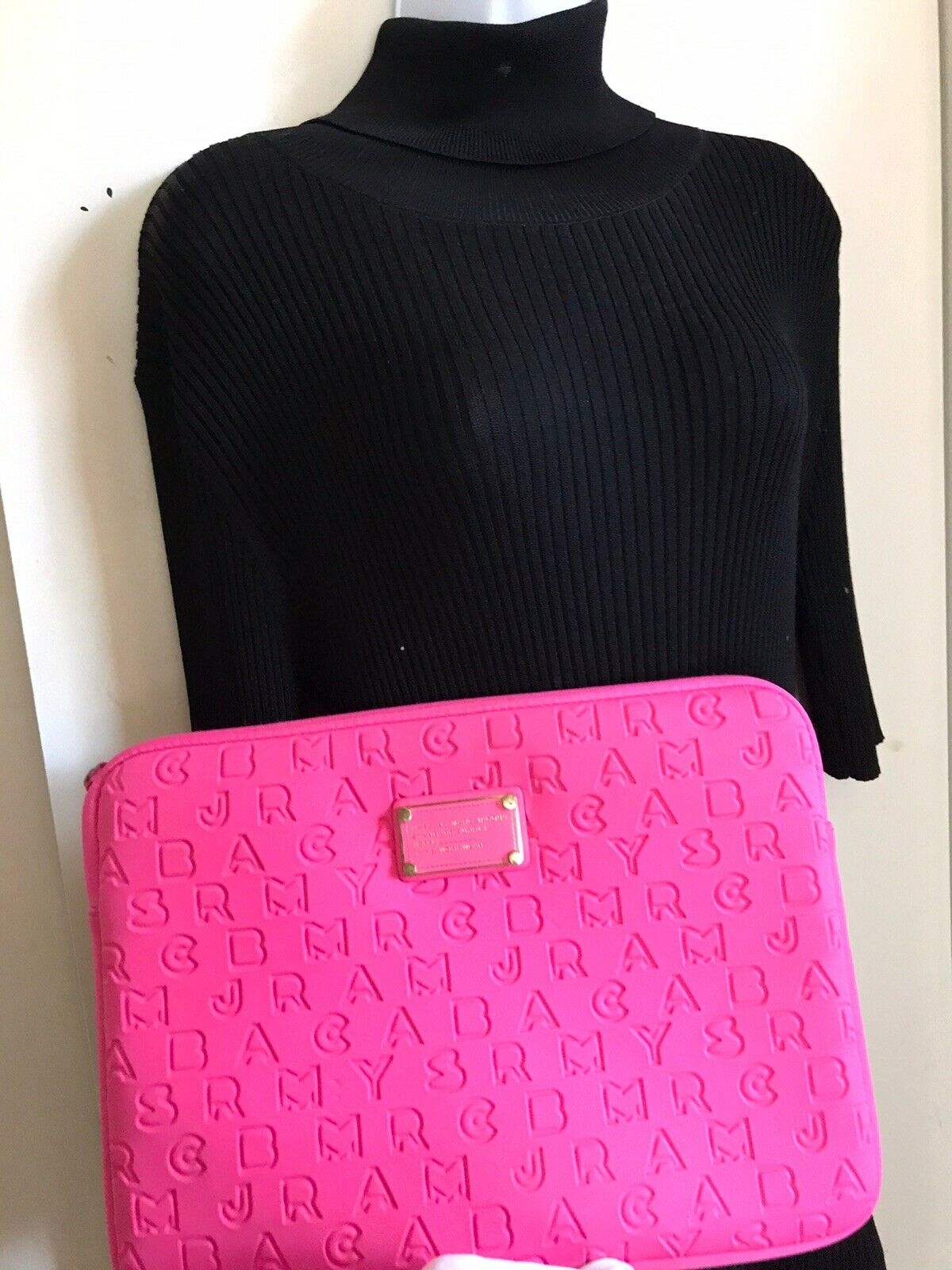 Marc Jacobs Pink Sciba fabric Case clutch