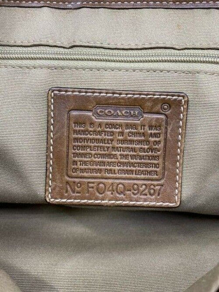 coach small tan leather tote