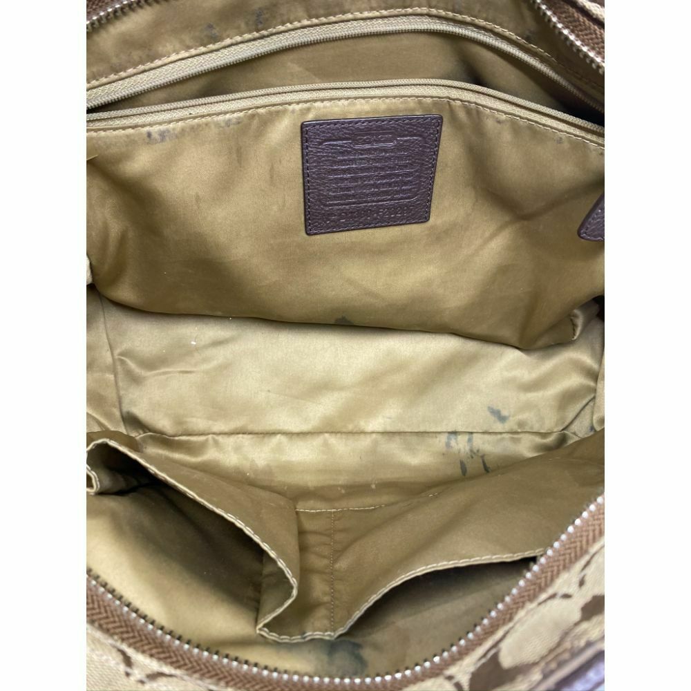 COACH Medium/Large Jacquard Fabric Signature Brown Tan Tote Bag