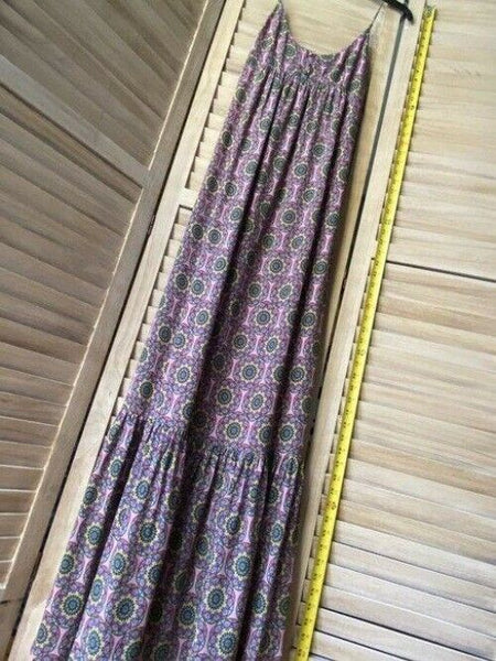 nicole miller pink blue yellow msrp long casual maxi dress