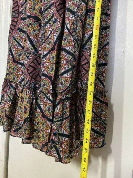 nicole miller multicolor new paisley smocking msrp long formal dress