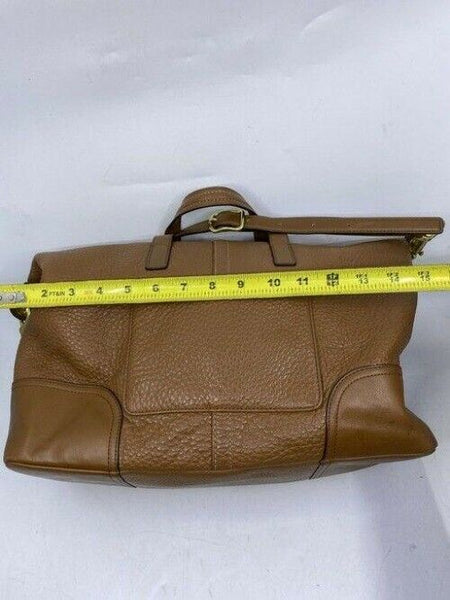 Coach medium brown leather cross body bag