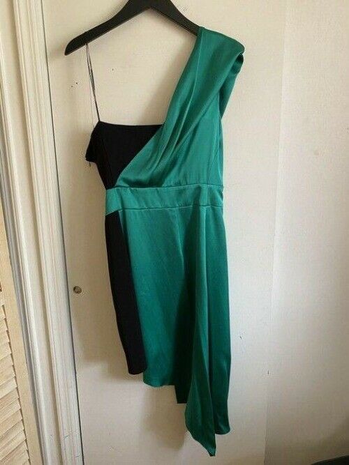 Cushnie Et Ochs Green Black Nwot Small Msrp Short Cocktail Dress