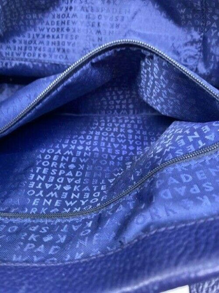 kate spade cream blue fabric shoulder bag