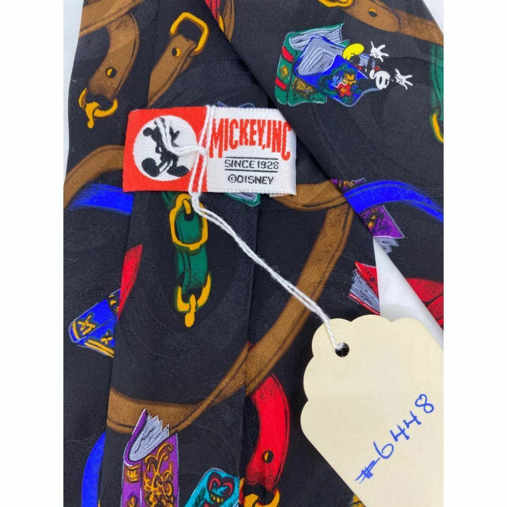 New! MICKEY MOUSE Disney Neck Tie Blue Green 100% Silk Handmade