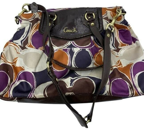Coach Multicolor Fabric Cross Body Bag