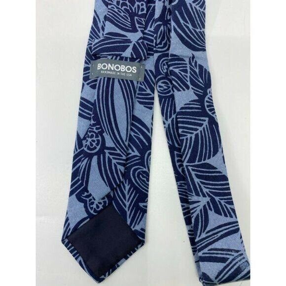 New! BONOBOS Navy Light Blue Premium Neck Tie