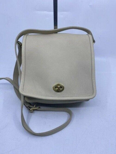 coach vintage rare beige leather cross body bag