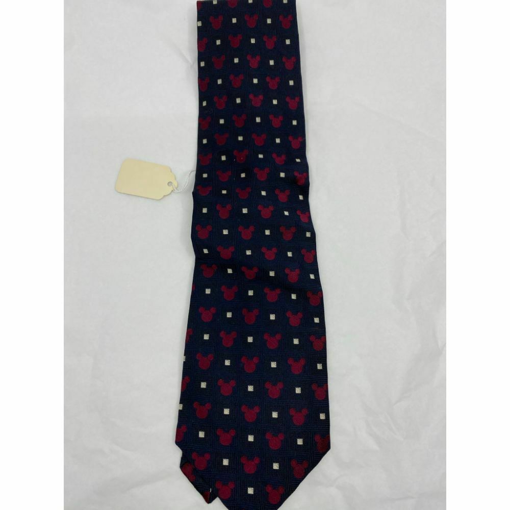 New! MICKEY MOUSE Disney Neck Tie Blue Pink 100% Silk Handmade