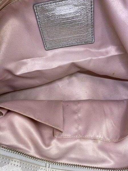 coach bag w w add on sesame street beige silver gray fabric tote