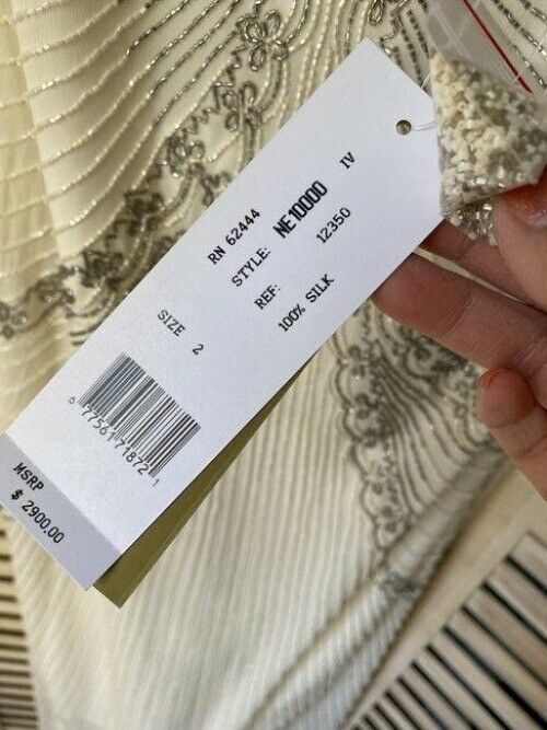 Nicole Miller Ivory Beaded Bridal Gown Msrp