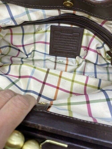 Coach Shoulder Bag Medium Msrp Tan Brown Jacquard Fabric Tote