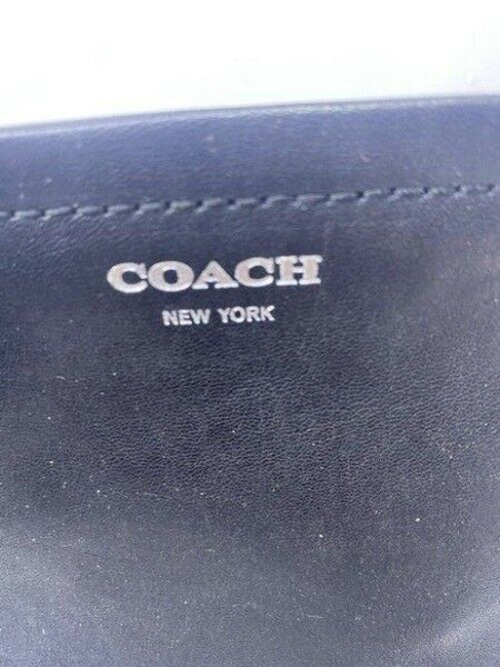 Coach Oversized Black Leather Wristlet