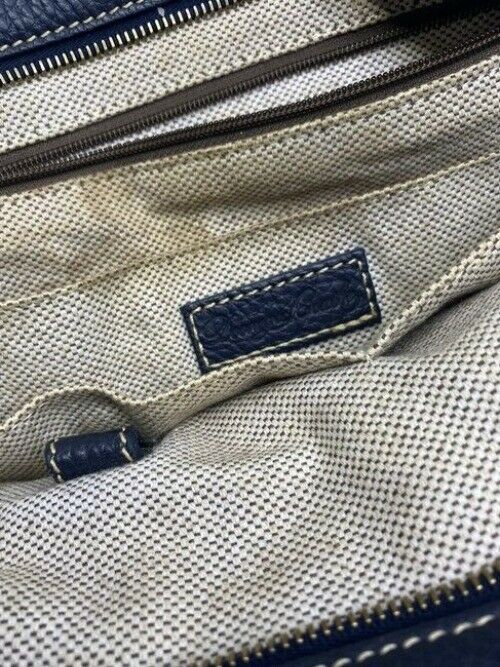 Dooney And Bourke Large Blue Leather Shoulder Bag
