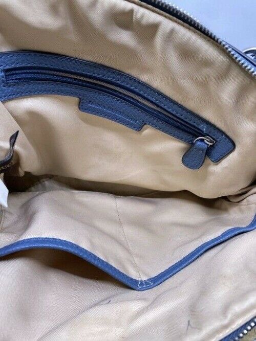Michael Kors Classic Blue Leather Shoulder Bag