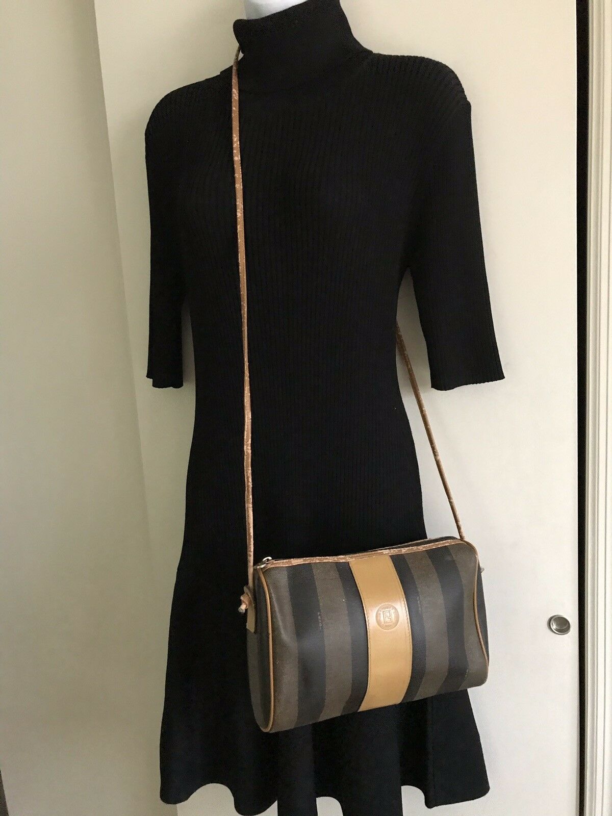 FENDI Vintage Striped Crossbody